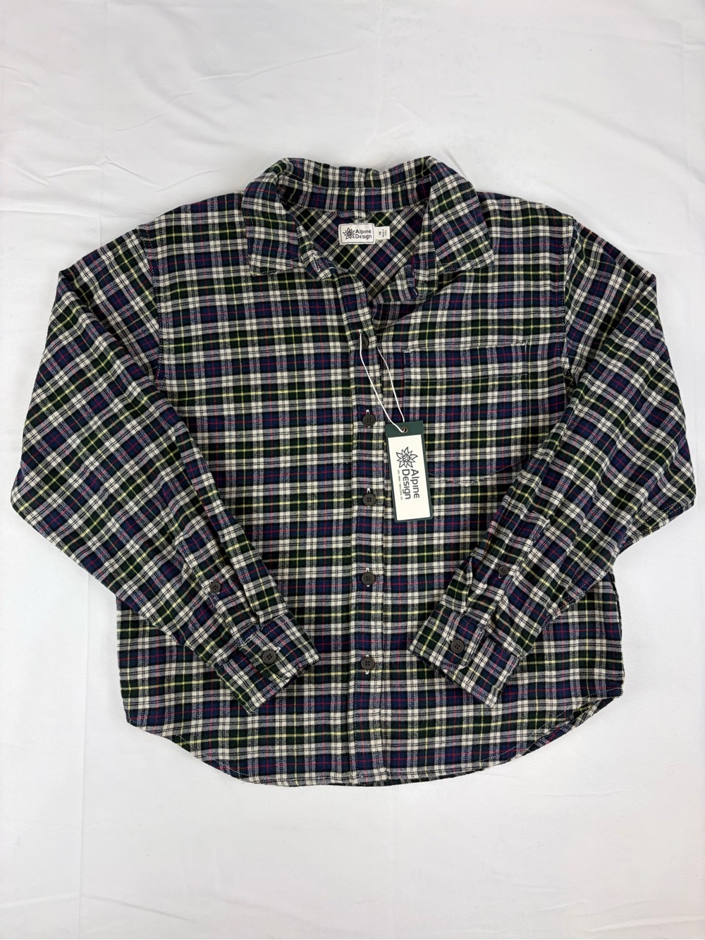 *NEW* Alpine Design Plaid Flannel Shirt 100% Cotton Blue & Green Women’s XS